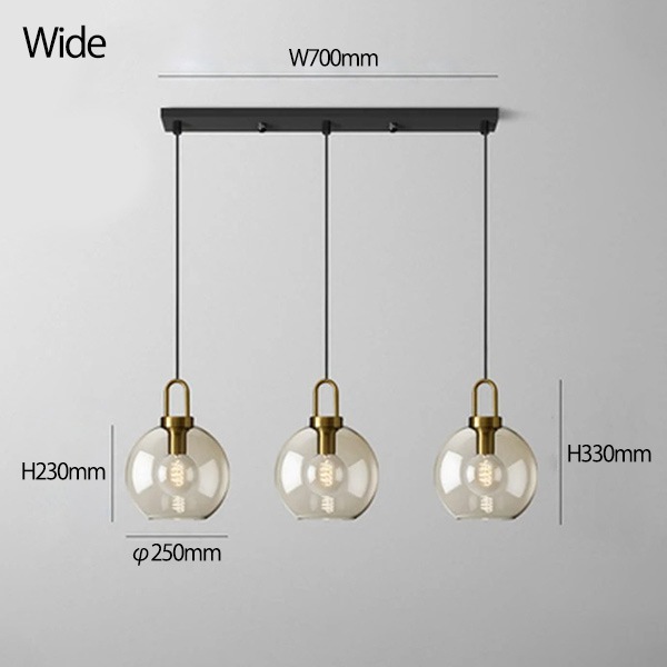 デザイン照明　ガラスシェードペンダントライト（φ180／250／280／300mm）