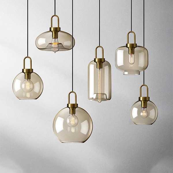 デザイン照明　ガラスシェードペンダントライト（φ180／250／280／300mm）