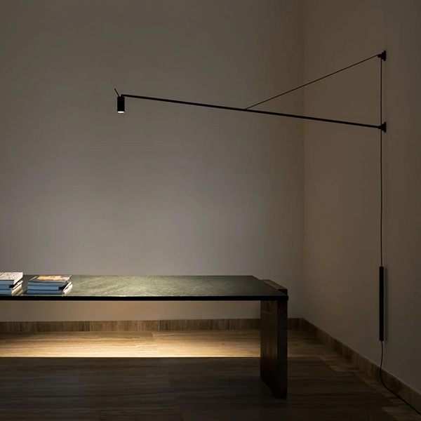 【Nemo Lighting】イタリア・デザイン照明「Swan」ウォールライト ブラック(W1840×H1650mm)