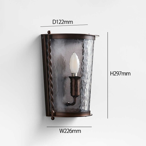 アメリカ・デザイン照明　モダンメタルウォールライト「Norbury」1灯（W226×D122×H297mm）