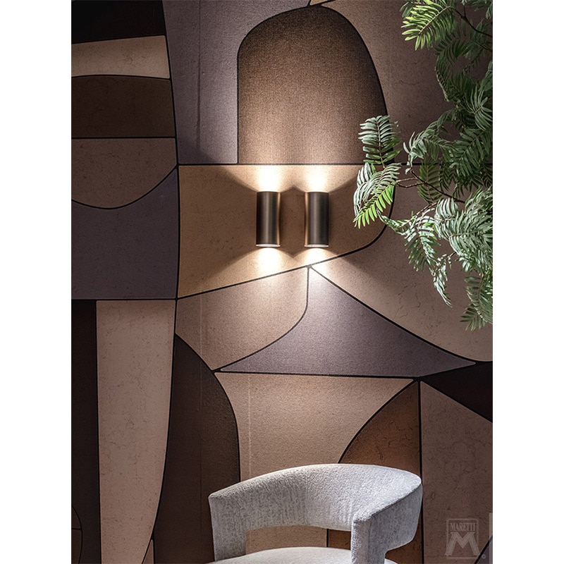 【MARETTI】オランダ・ウォールライト「GABLE」2灯 BRONZE(W100×D105×H220mm)