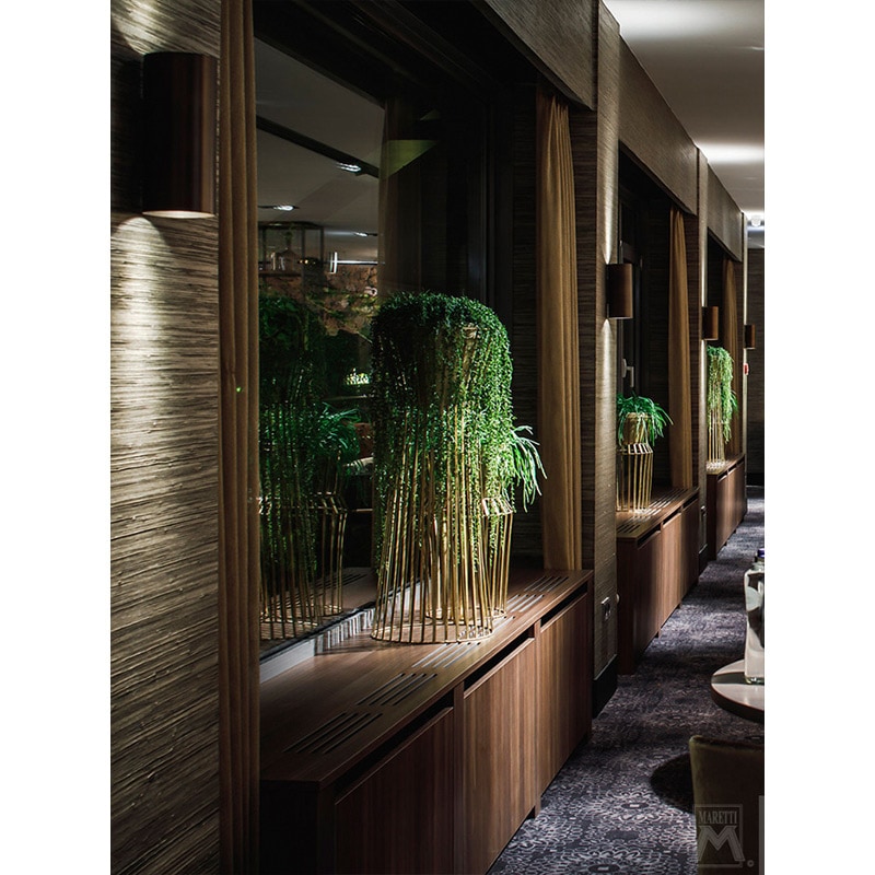 【MARETTI】オランダ・ウォールライト「GABLE」2灯 BRONZE(W100×D105×H220mm)