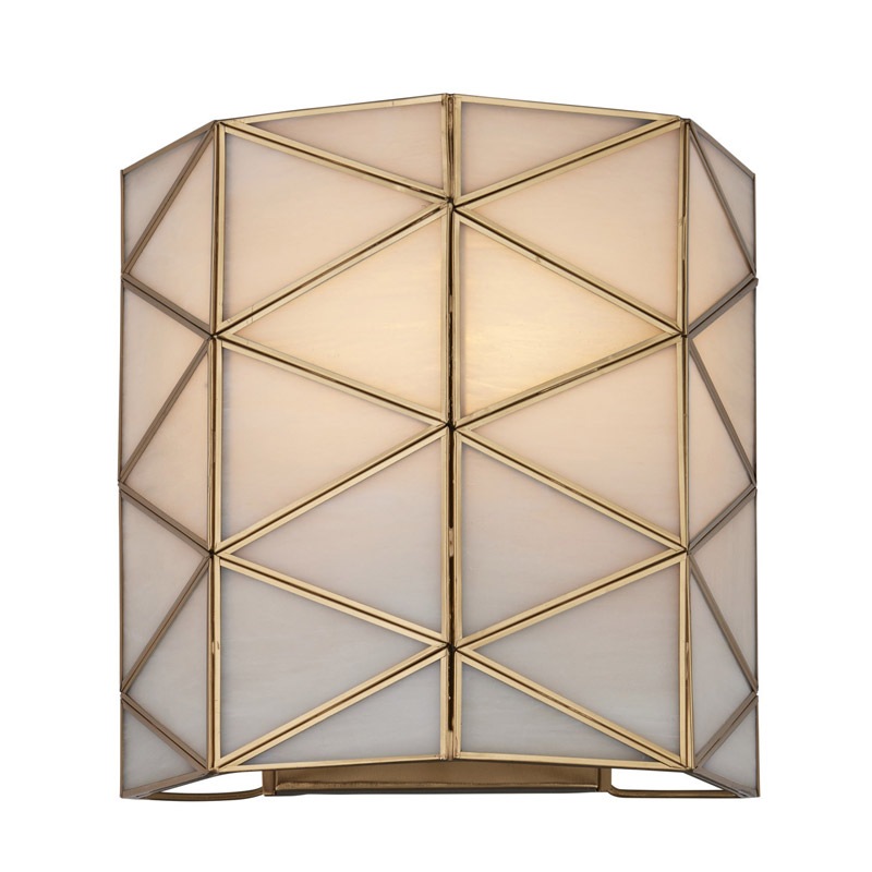 【CURREY】アメリカ・ウォールライト 1灯「Polyhedron」アンティークゴールド（W304×D152×H304mm）