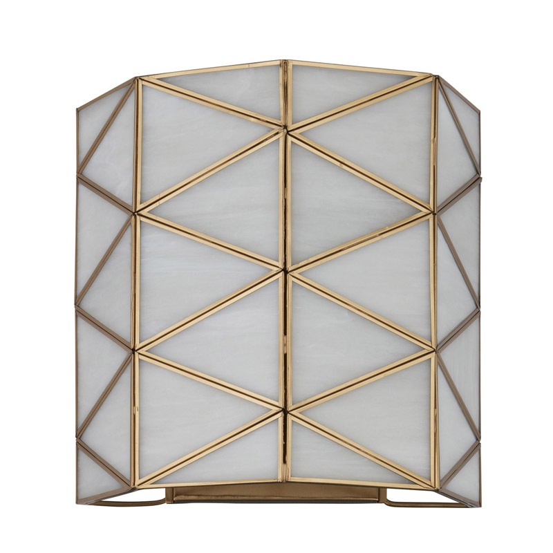 【CURREY】アメリカ・ウォールライト 1灯「Polyhedron」アンティークゴールド（W304×D152×H304mm）