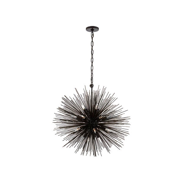 【Visual Comfort】アメリカ・デザイン・スプートニク照明 ペンダントライト「Strada Medium Round Chandelier」20灯　ブラック（W711×H711mm）