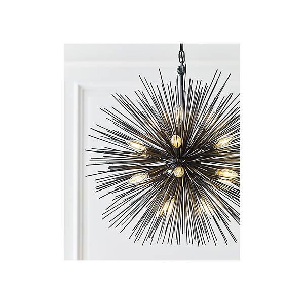 【Visual Comfort】アメリカ・デザイン・スプートニク照明 ペンダントライト「Strada Medium Round Chandelier」20灯　ブラック（W711×H711mm）