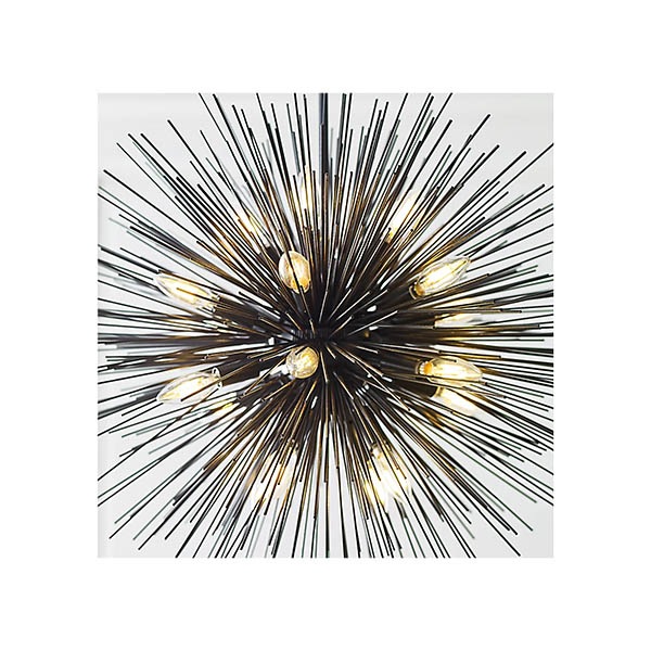【Visual Comfort】アメリカ・デザイン・スプートニク照明 ペンダントライト「Strada Medium Round Chandelier」20灯　ブラック（W711×H711mm）