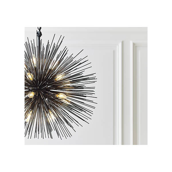 【Visual Comfort】アメリカ・デザイン・スプートニク照明 ペンダントライト「Strada Medium Round Chandelier」20灯　ブラック（W711×H711mm）