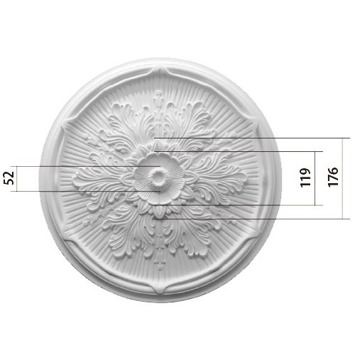 シャンデリアをよりエレガントに★エレガンスシーリングメダリオン(Φ535×45mm)