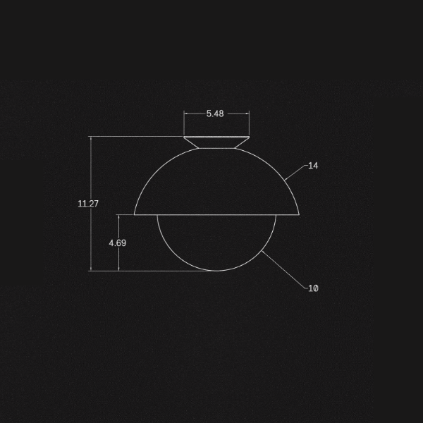 【ALLIED MAKER】 アメリカ・インテリア照明「Flush Dome 14