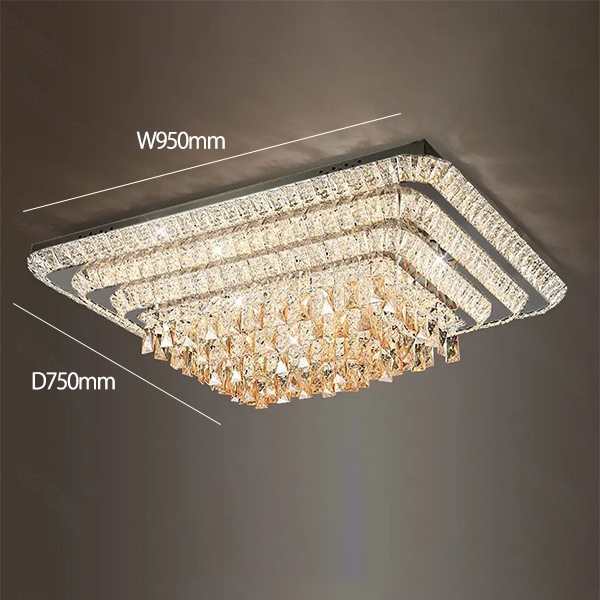 デザイン照明　クリスタルシーリングシャンデリア（W800／950／1200mm）