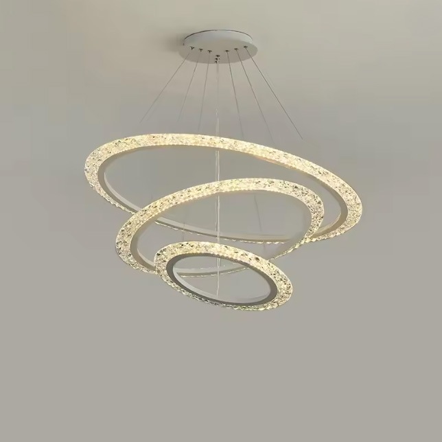 デザイン照明 リング型LEDペンダントライト（1／2／3Ring）ホワイト