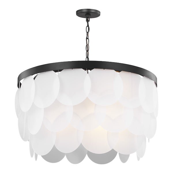 【GENERATION LIGHTING】アメリカ・Sea Gull Collectionペンダントライト「Mellita」8灯 ブラック (Φ762×H499mm)