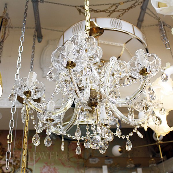 【LA LUCE】チャイニーズクリスタルシャンデリア 9灯 ゴールド (Φ620×H450mm)