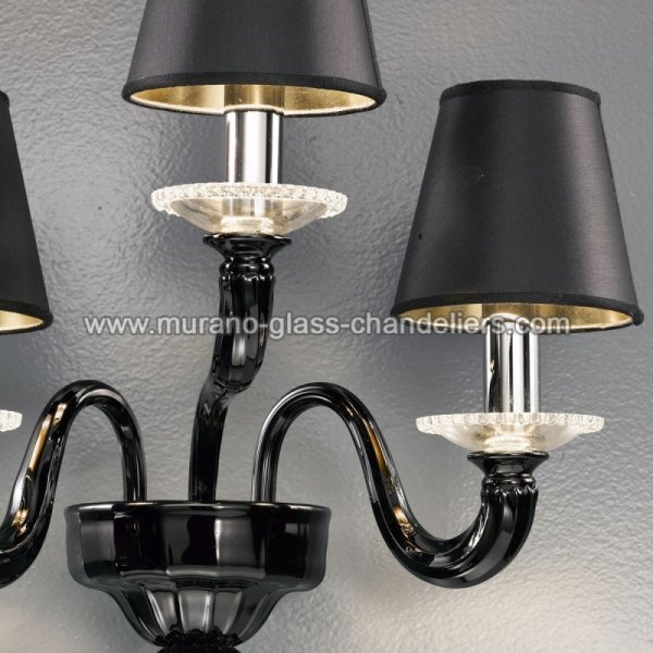 【MURANO GLASS CHANDELIERS】イタリア・ヴェネチアンガラスウォールライト3灯「BANQUO」(W380×D280×H440mm)