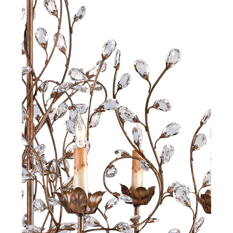 【CURREY】アメリカ・クリスタルシャンデリア 8灯「Crystal Bud」ゴールド(φ838×H838mm)