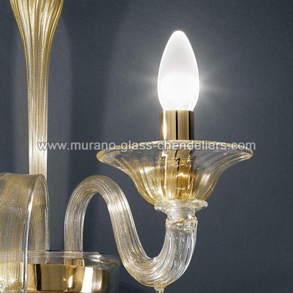 【MURANO GLASS CHANDELIERS】イタリア・ヴェネチアンガラスウォールライト2灯「OLIVIA」（W350×D260×H500mm）