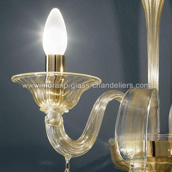 【MURANO GLASS CHANDELIERS】イタリア・ヴェネチアンガラスウォールライト2灯「OLIVIA」（W350×D260×H500mm）