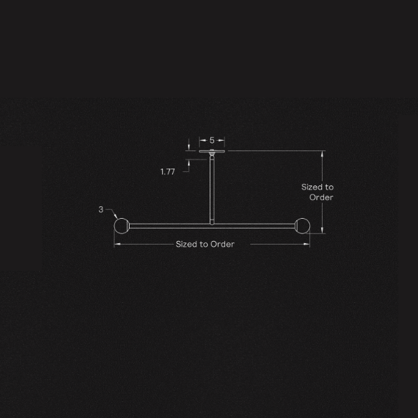 【ALLIED MAKER】 アメリカ・インテリア照明「Brass T2」ペンダントライト 2灯 カスタムカラー (W991×D127×H420mm)