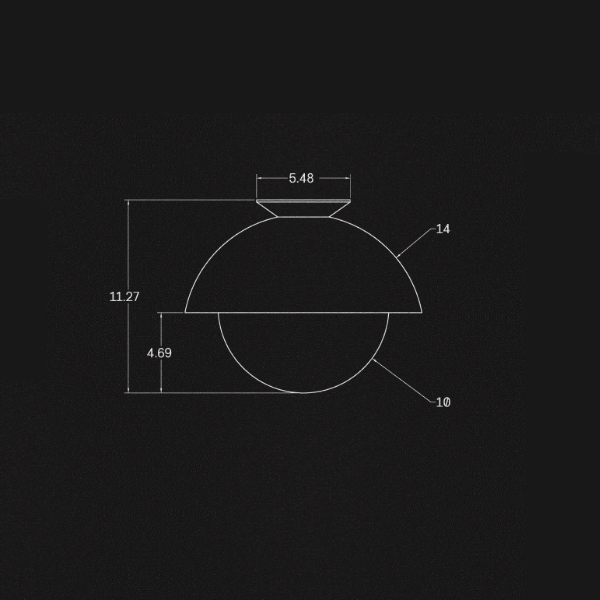 【ALLIED MAKER】 アメリカ・インテリア照明「Flush Dome 14