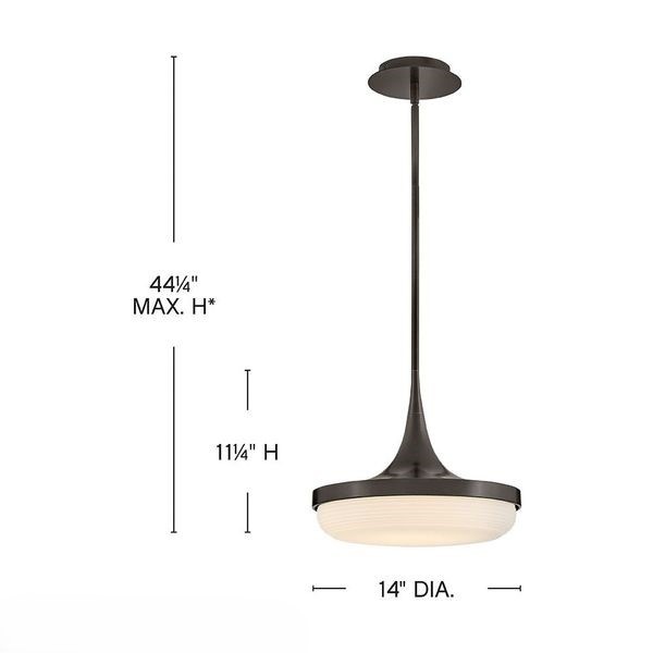【HINKLEY】LEDコンバーチブルペンダントライト「Elsa」（W356×H286-1124mm）