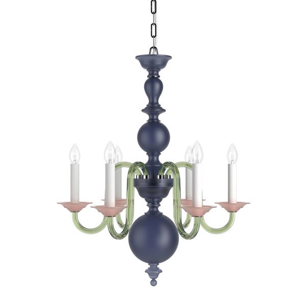 【Preciosa】「Eugene S-CONTEMPORARY COLOUR」シャンデリア6灯(W620×H760mm)
