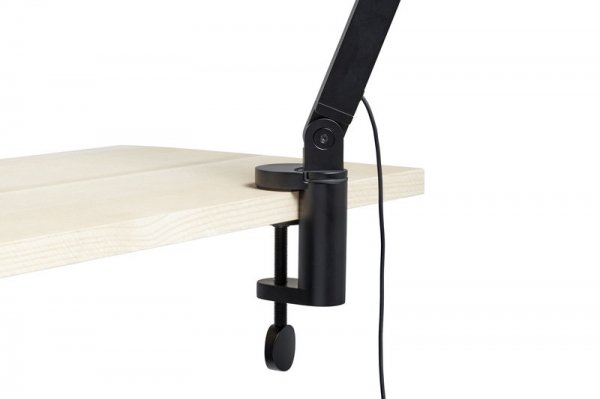 【HAY】「PC table lamp with clamp, single arm, black」テーブルランプ ブラック(W140×D90×H627mm)