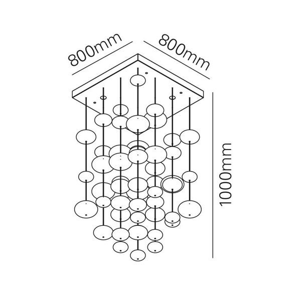 【MARETTI】オランダ・ペンダントライト「DREAM」4灯（W800×D800×H1000mm）