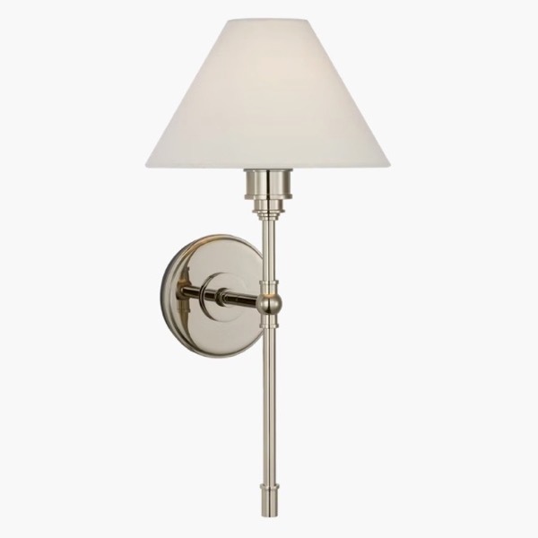【Visual Comfort】アメリカ・ウォールライト「Parkington Large Tail Sconce」1灯 シルバー・リネン(W229×D229×H457mm)