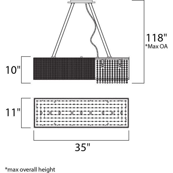 【ET2】アメリカ・シーリングペンダントライト「SPIRAL」9灯（W280×L890×H250-3000mm）