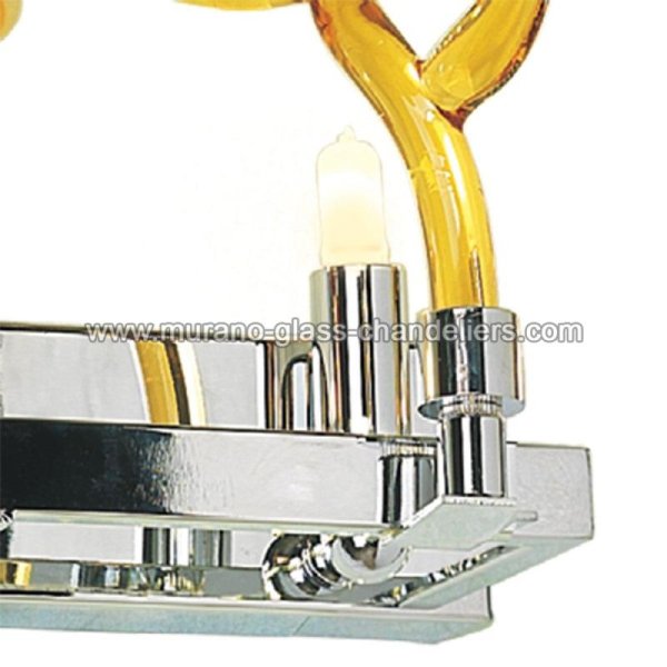 【MURANO GLASS CHANDELIERS】イタリア・ヴェネチアンガラスウォールライト2灯「BARRIERA CORALLINA」（W300×H230mm）