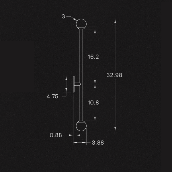【ALLIED MAKER】 アメリカ・インテリア照明「Brass T2 Sconce」ウォールライト 2灯 カスタムカラー (W77×D102×H839mm)
