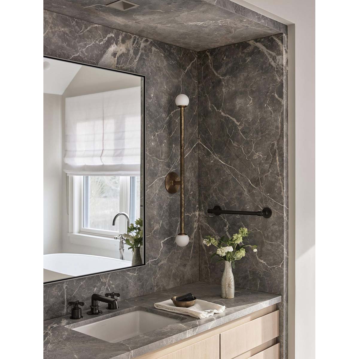 【ALLIED MAKER】 アメリカ・インテリア照明「Brass T2 Sconce」ウォールライト 2灯 カスタムカラー (W77×D102×H839mm)