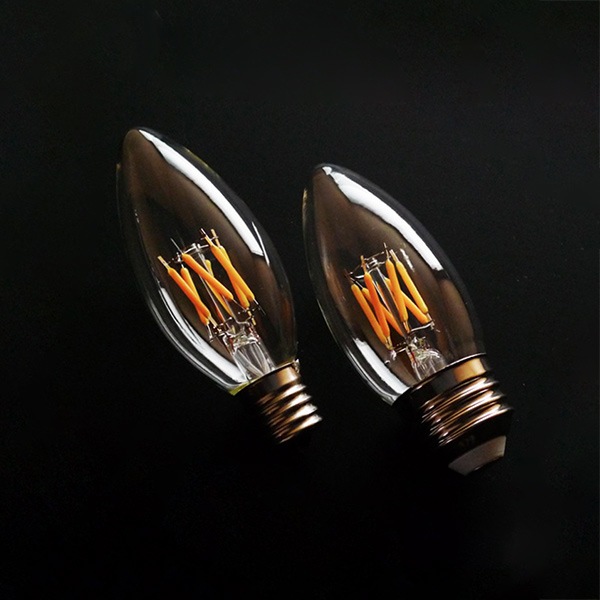 【国内メーカー】LEDフィラメント電球　シャンデリア球／3.5W（口金：E26）※調光対応