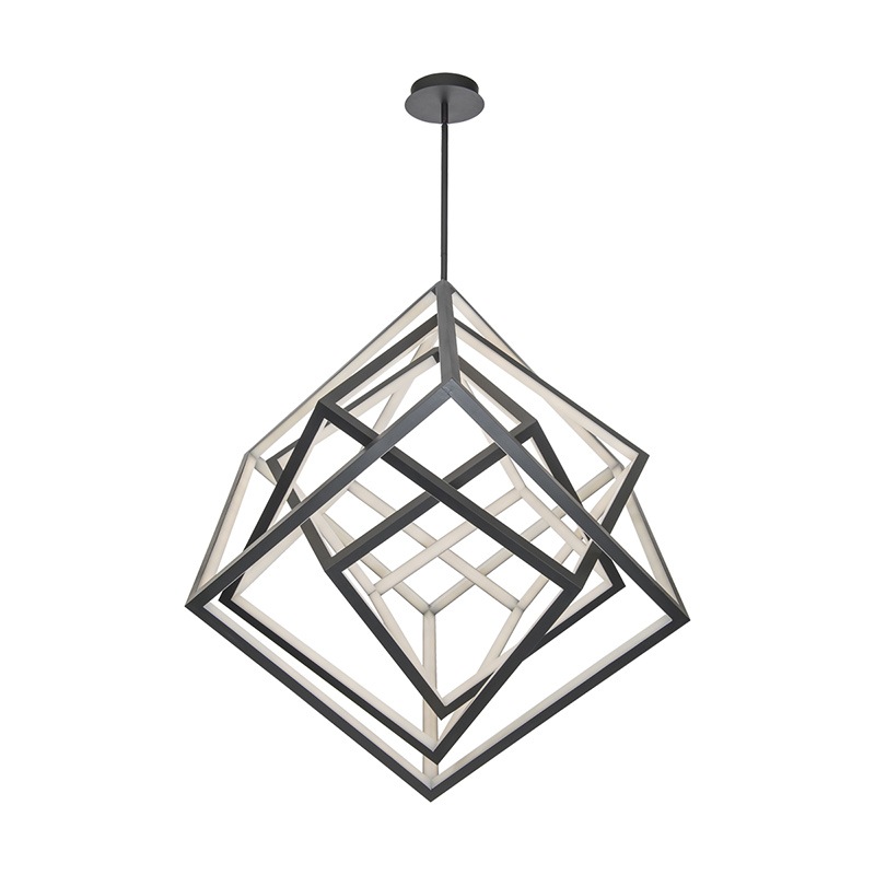 【WAC LIGHTING】アメリカ・LEDペンダントライト「Atlas」ブラック（L760×W660×H800mm）