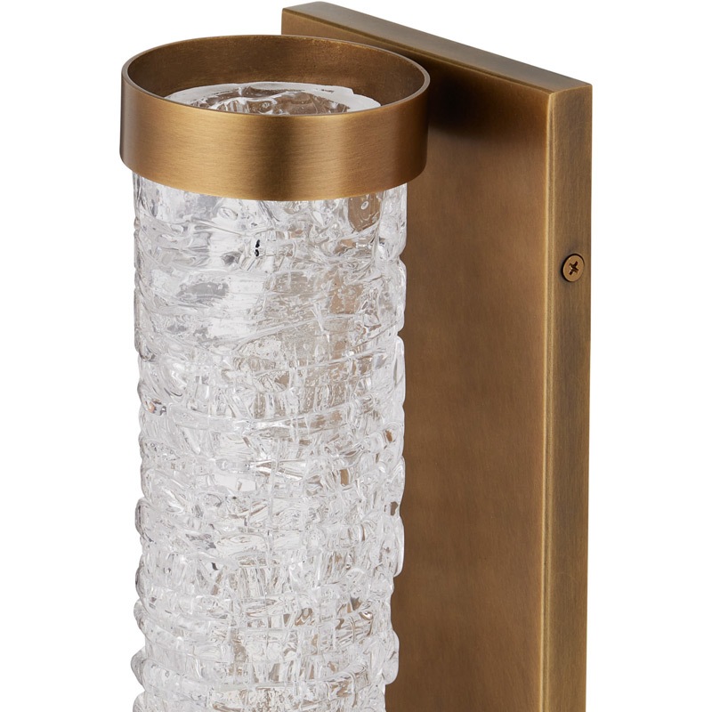 【CURREY】アメリカ・デザイン照明 ウォールライト 1灯「Busby」ゴールド（W120×D100×H510mm）