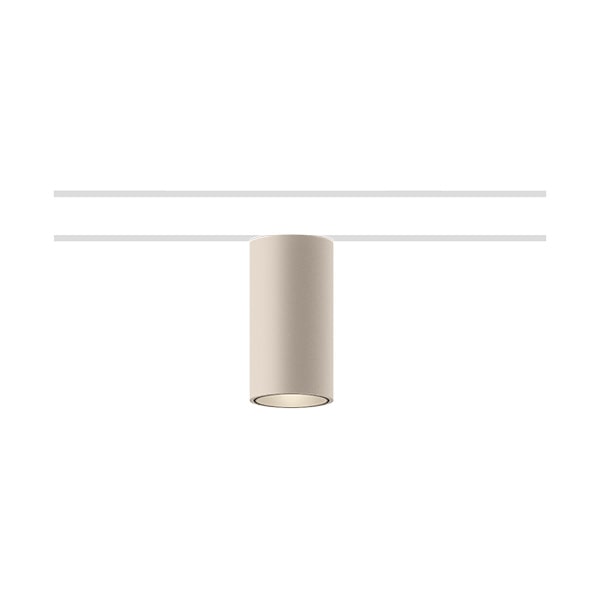 【VIBIA】 スペイン・ショップレール照明「Circus」スポットライト ブラック/ベージュ 配光角度:Medium(34°)(φ40×H170mm)