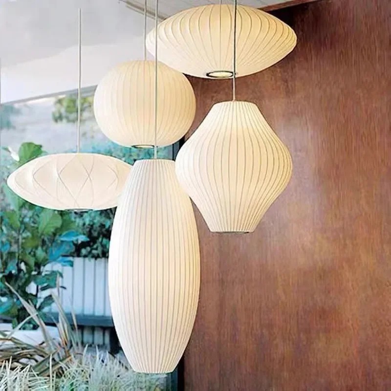 デザイン照明 ペンダントライト「Minimalist Silk Pendant Lamp F」（W400×H420mm）