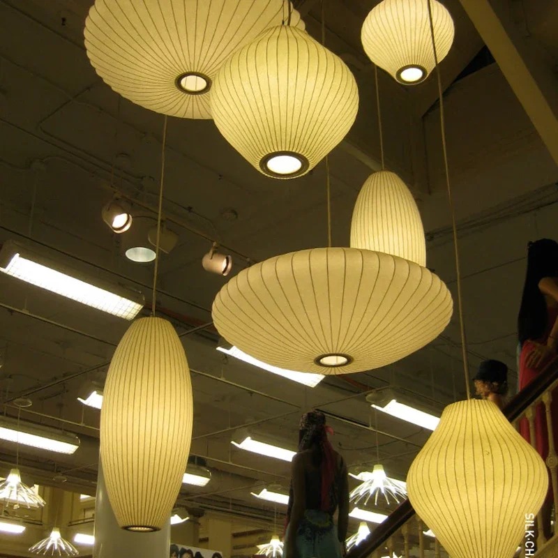 デザイン照明 ペンダントライト「Minimalist Silk Pendant Lamp F」（W400×H420mm）