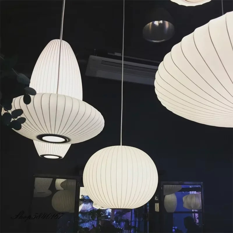 デザイン照明 ペンダントライト「Minimalist Silk Pendant Lamp F」（W400×H420mm）