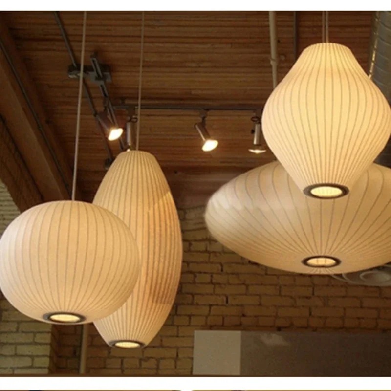 デザイン照明 ペンダントライト「Minimalist Silk Pendant Lamp F」（W400×H420mm）