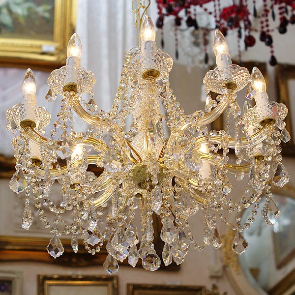 マリアテレサ型クリスタルシャンデリア 10灯(W700×H530mm) | EL JEWEL