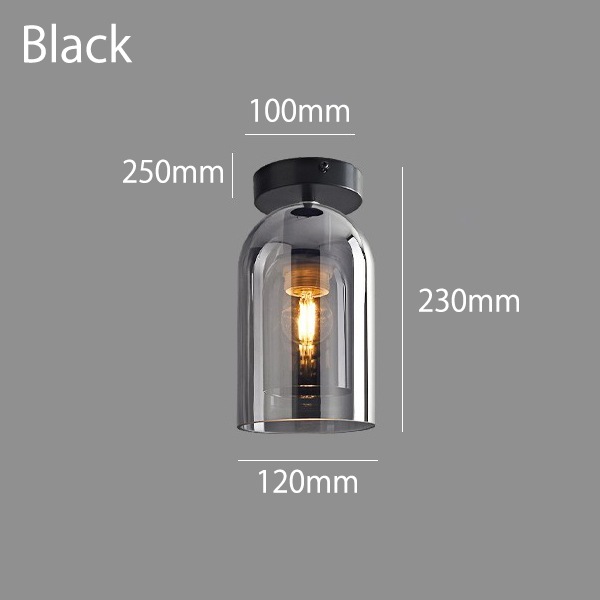 【リーズナブル】モダン照明　LEDシーリングライト　ブラック／ゴールド（D120×H230mm）