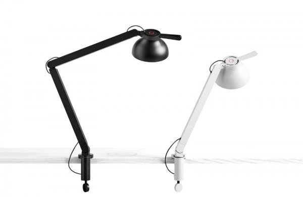 【HAY】「PC table lamp with clamp, single arm, grey」テーブルランプ グレー(W140×D90×H627mm)