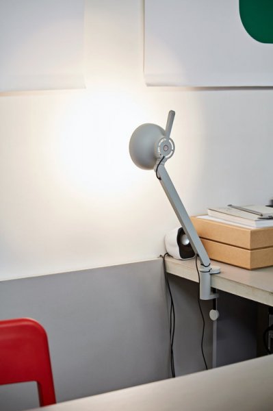 【HAY】「PC table lamp with clamp, single arm, grey」テーブルランプ グレー(W140×D90×H627mm)