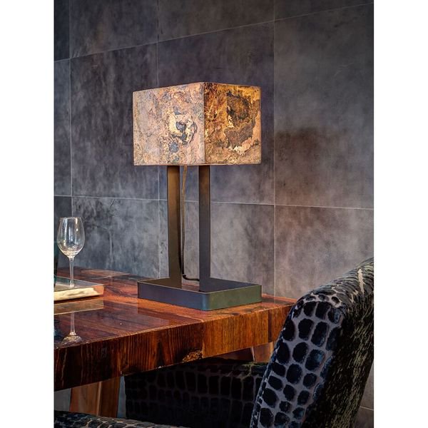 【MARETTI】オランダ・テーブルランプ「STONE」1灯 BLACK(W184×H514mm)