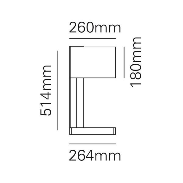 【MARETTI】オランダ・テーブルランプ「STONE」1灯 BLACK(W184×H514mm)