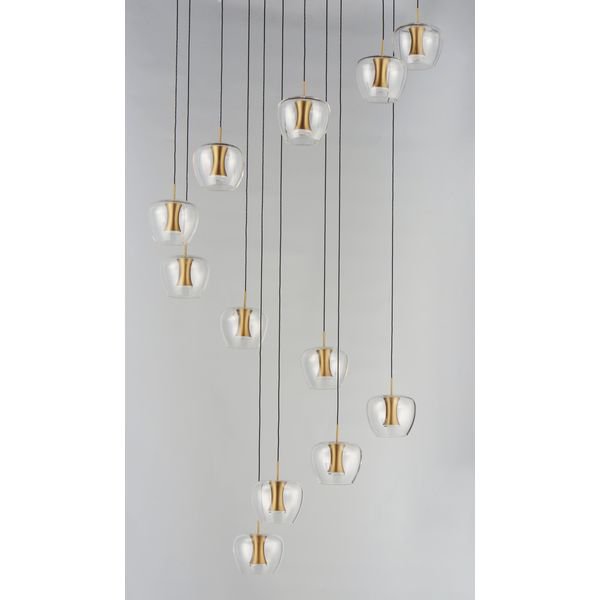 【ET2】アメリカ・シーリングペンダントライト「NEWTON」25灯(W700×L700×H150-3250mm)