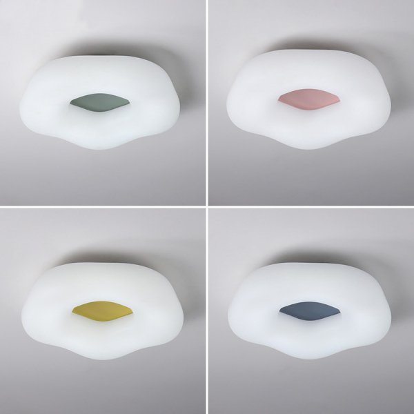 【リーズナブル】LEDシーリングライト 1灯 スカイブルー/ピンク/イエロー/グリーン/ダークブルー （D450mm×H120mm） 