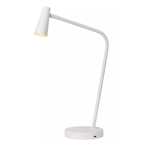 【LUCIDE】ベルギー デザイン照明 充電式テーブルライト「STIRLING」White（W305×H475mm）